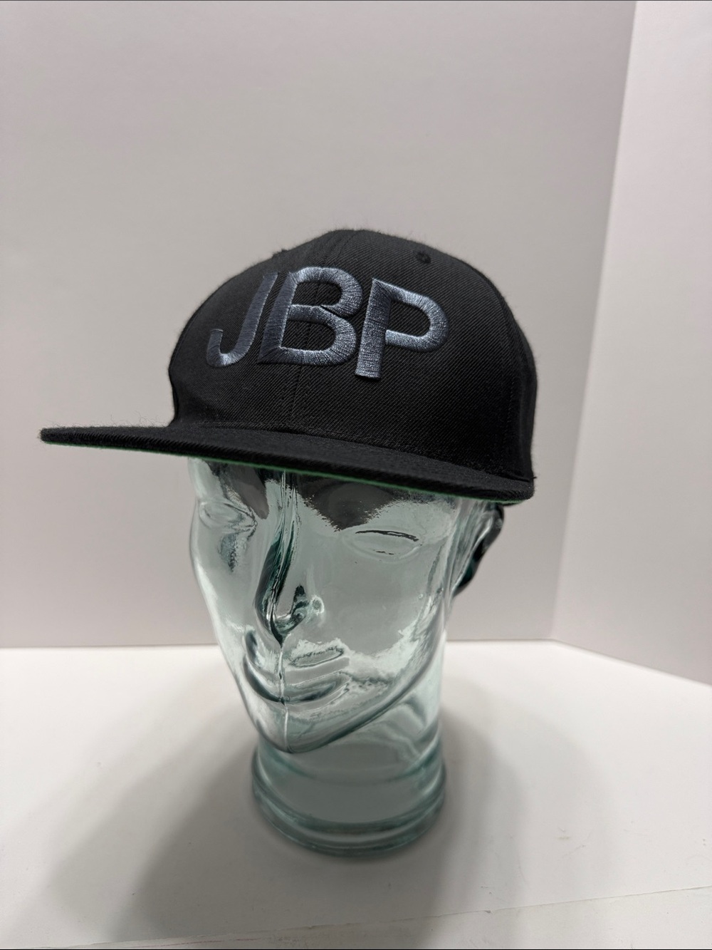 JBP Lids Black Snapback Hat with Blue Logo Label